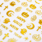 Preview: Nail Art Sticker Gold Halloween